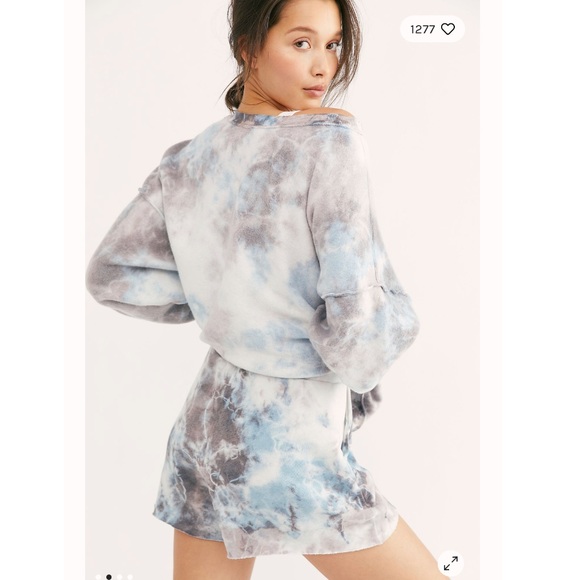 Free People Kelly Washed Set in Ocean - Picture 4 of 9